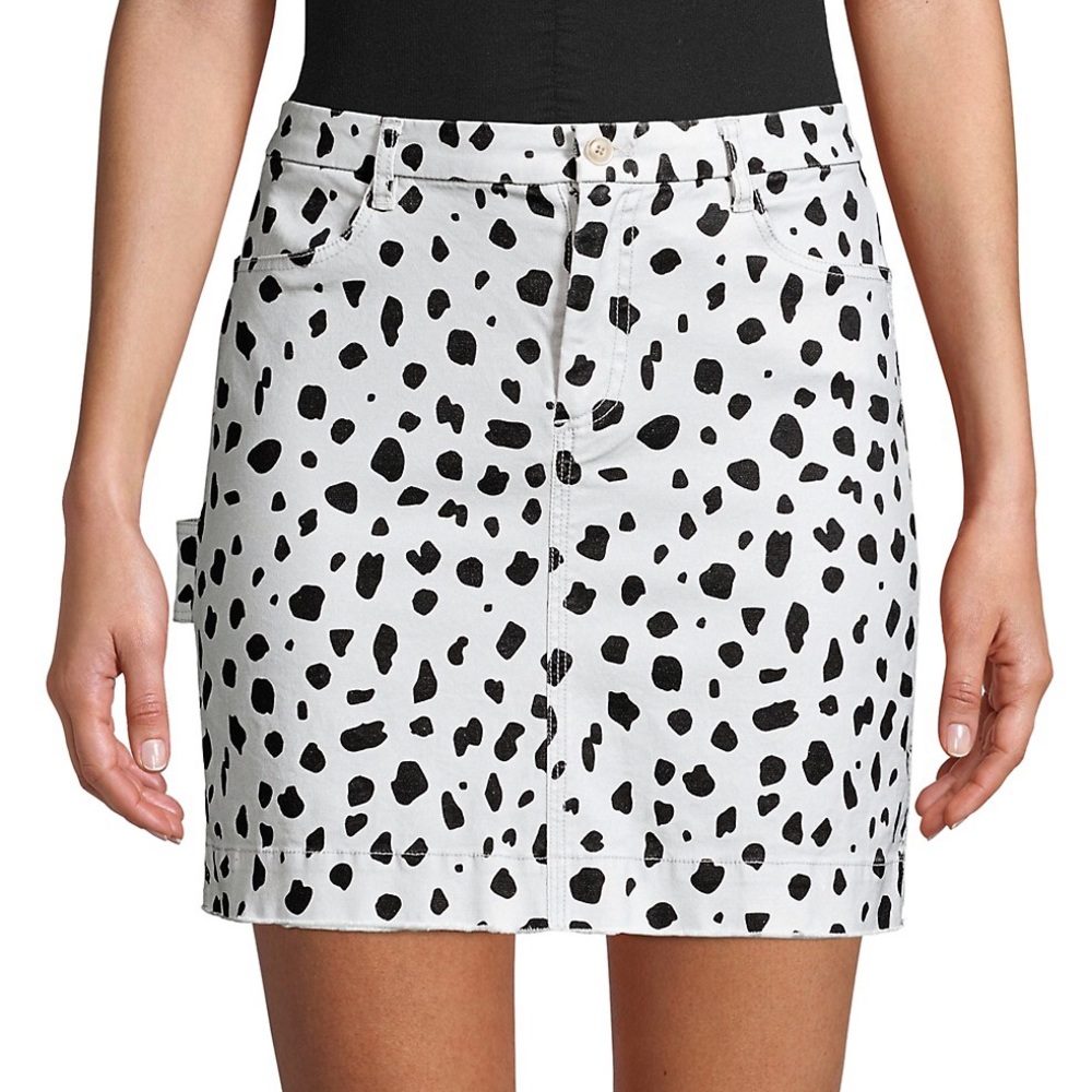 ATM Animal Print Mini Skirt